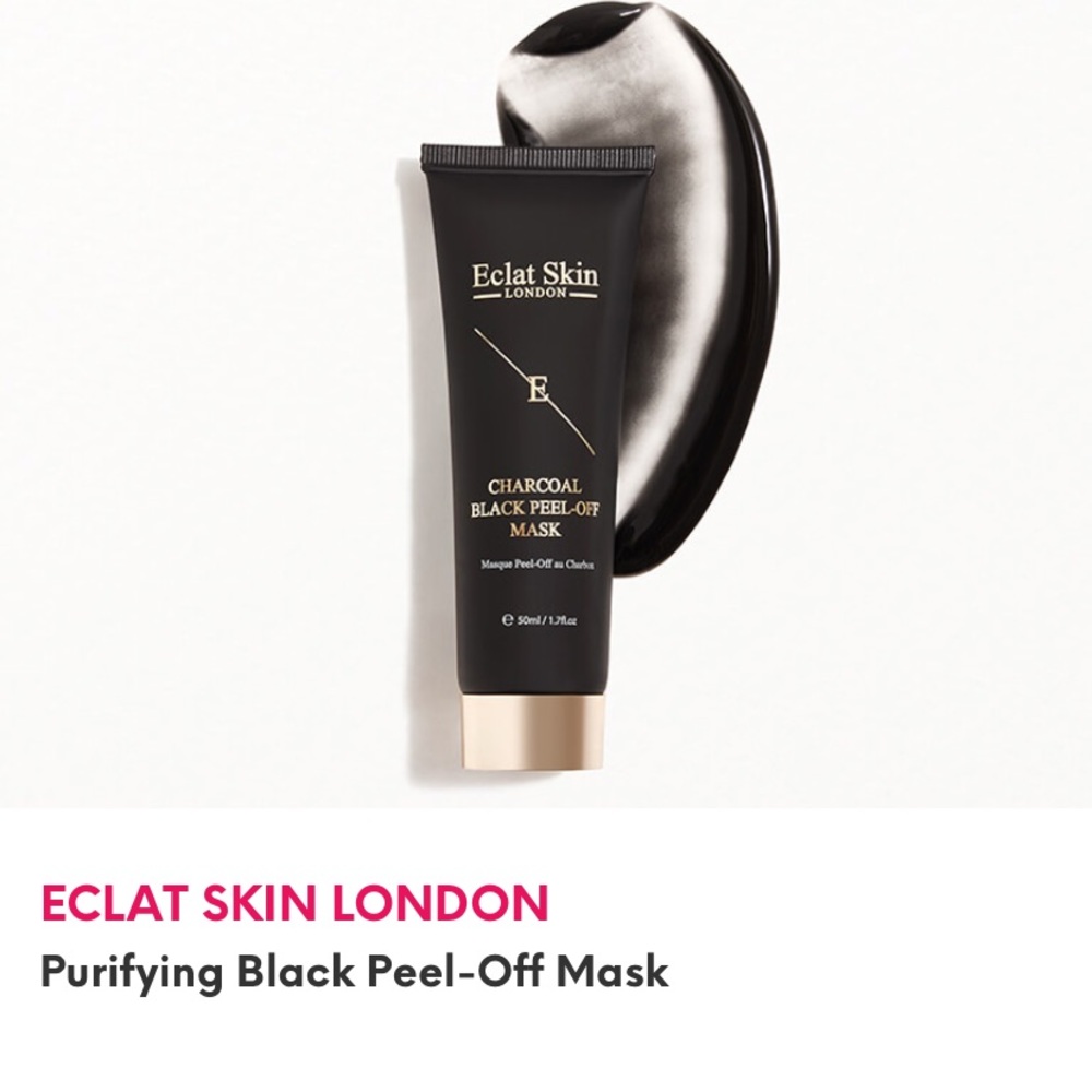 Charcoal Black Peel Off Mask ECLAT SKIN LONDON Full Size Deep Cleaning NWT